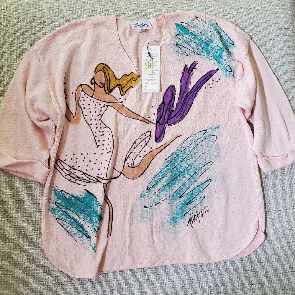 🆕️ Victoria Hand Painted Cotton Sweater